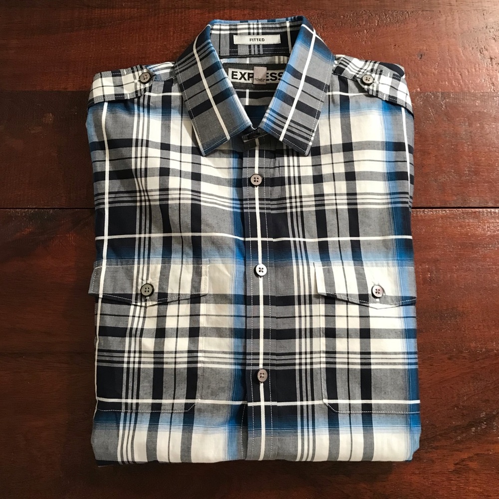 Express Fitted Button Down Shirt